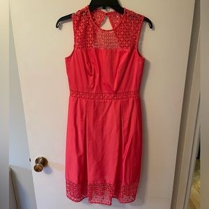 Coral midi length Calvin Klein Dress